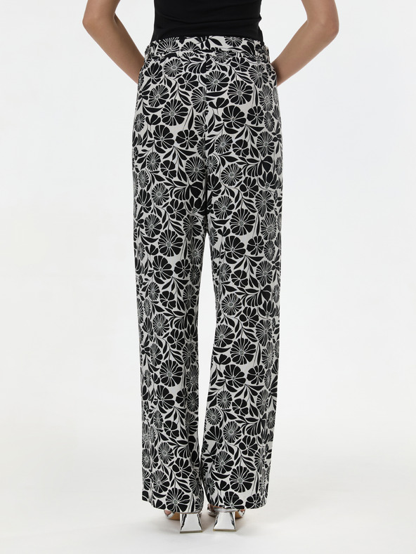 Orsay Črne vzorčaste ženske hlače ORSAY