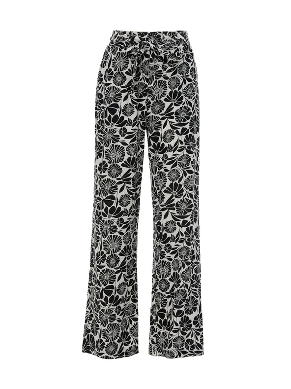 Orsay Črne vzorčaste ženske hlače ORSAY