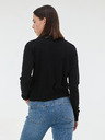 Orsay Črn ženski pulover z ovratnikom ORSAY