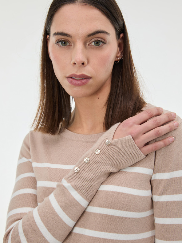 Orsay Bež ženski črtasti pulover ORSAY