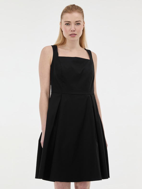 Orsay Črna ženska obleka na naramnice ORSAY