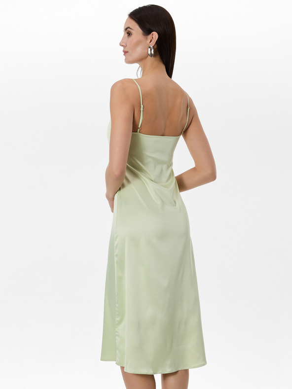 Orsay Svetlo zelena ženska obleka na naramnice ORSAY