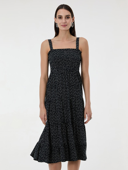 Orsay Črna pikčasta ženska midi obleka ORSAY