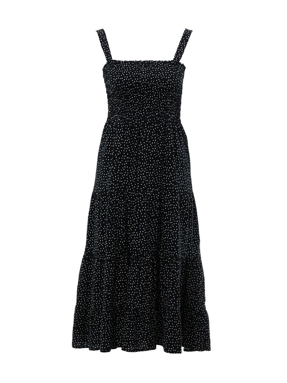 Orsay Črna pikčasta ženska midi obleka ORSAY