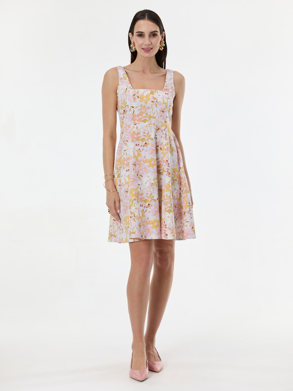 Orsay Svetlo roza vzorčasta ženska obleka do kolen ORSAY