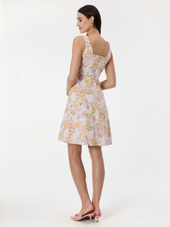 Orsay Svetlo roza vzorčasta ženska obleka do kolen ORSAY