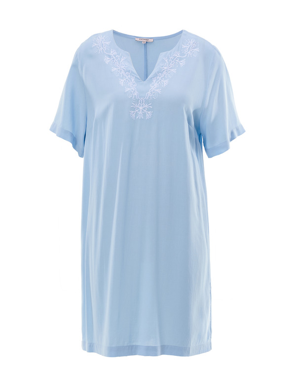 Orsay Svetlo modra ženska obleka do kolen ORSAY