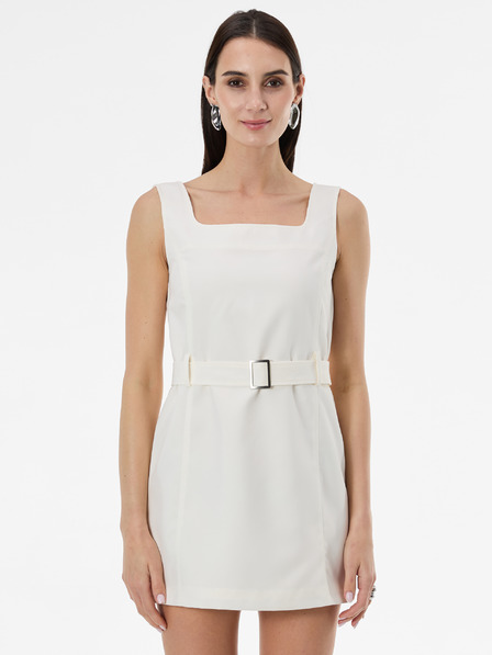 Orsay Kremna ženska obleka s pasom ORSAY