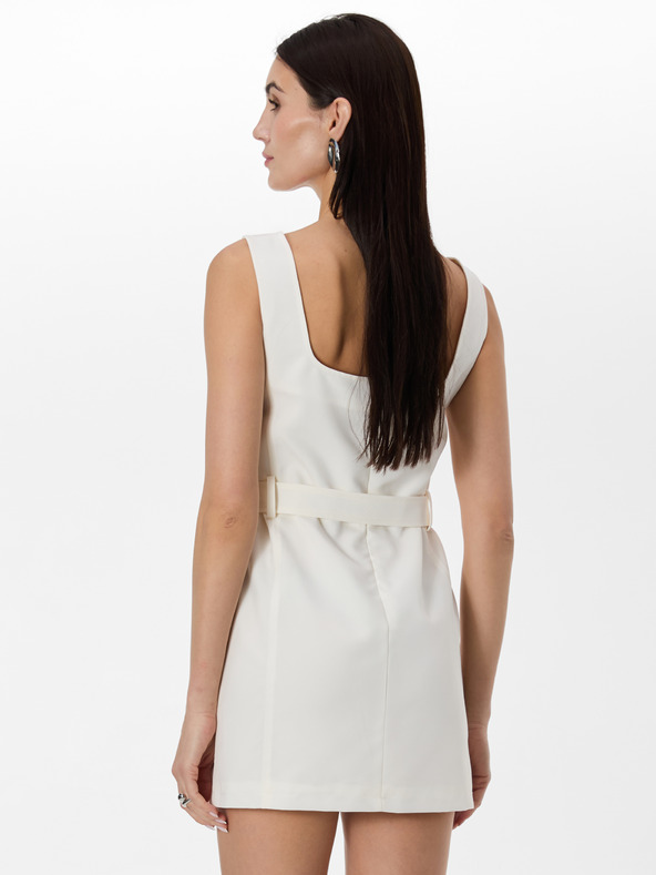 Orsay Kremna ženska obleka s pasom ORSAY