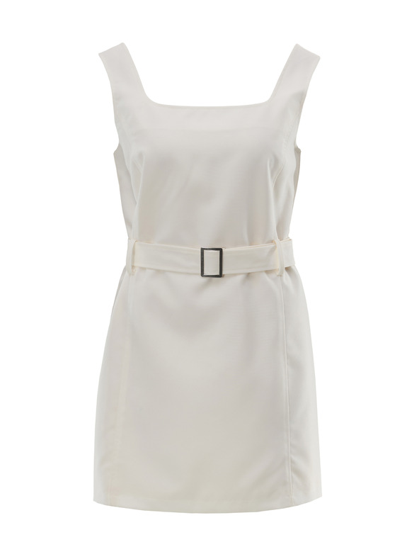 Orsay Kremna ženska obleka s pasom ORSAY