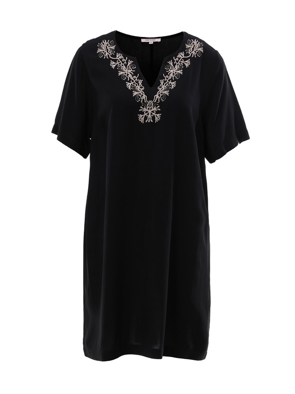 Orsay Črna ženska obleka do kolen ORSAY