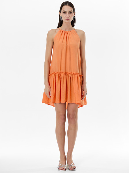 Orsay Oranžna ženska obleka do kolen ORSAY