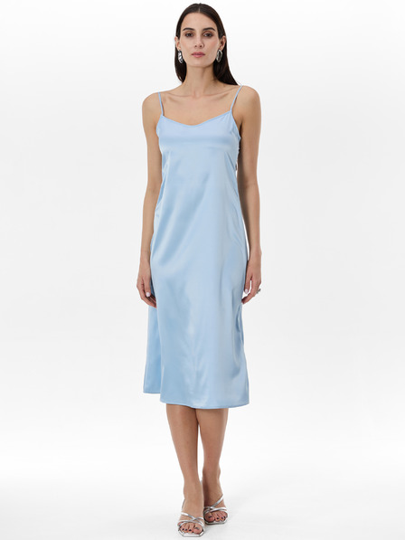 Orsay Svetlo modra ženska obleka na naramnice ORSAY