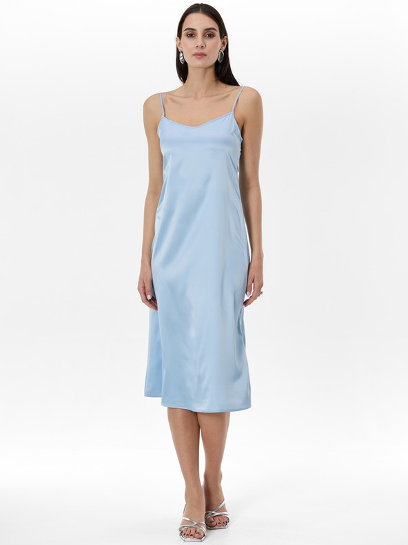 Orsay Svetlo modra ženska obleka na naramnice ORSAY