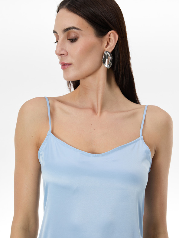 Orsay Svetlo modra ženska obleka na naramnice ORSAY