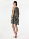 Orsay Črna ženska vzorčasta obleka do kolen ORSAY