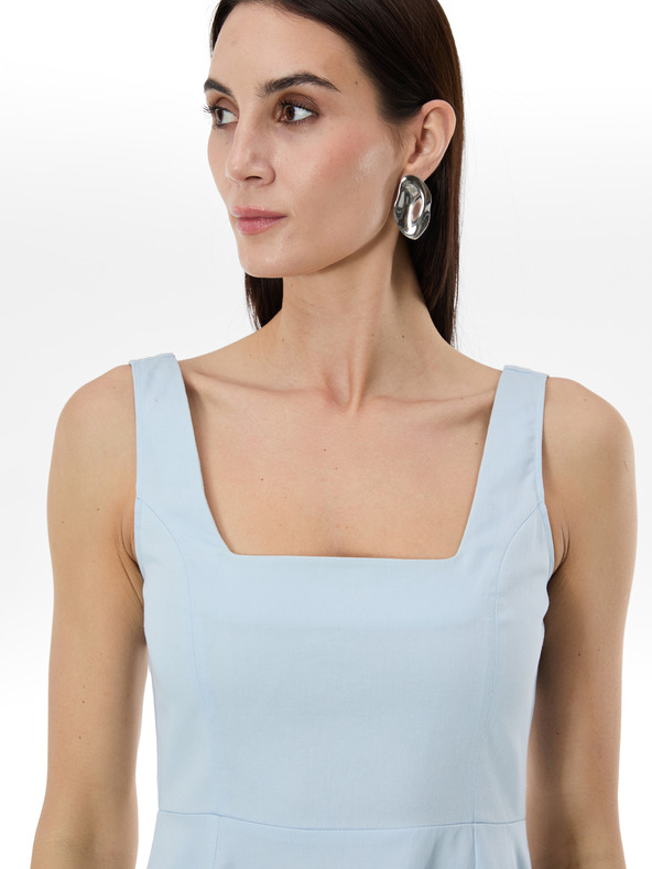 Orsay Svetlo modra ženska obleka do kolen ORSAY