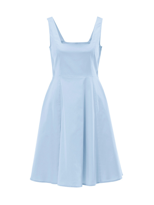 Orsay Svetlo modra ženska obleka do kolen ORSAY