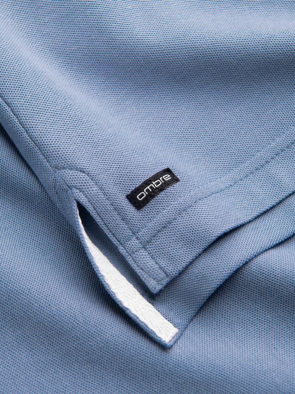 Ombre Clothing Svetlomodra moška polo majica Ombre Clothing