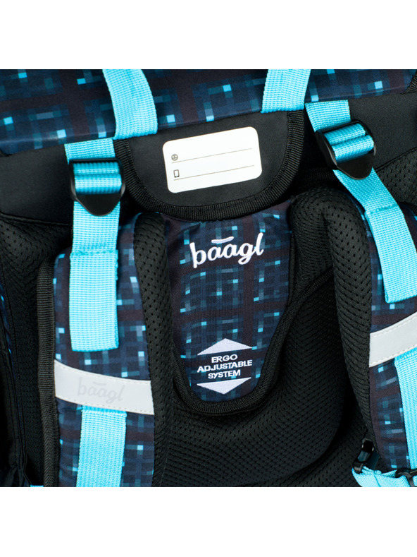 BAAGL  Ergo Minecraft Blue Axe šolska torba