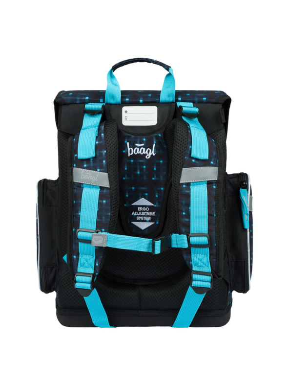 BAAGL  Ergo Minecraft Blue Axe šolska torba