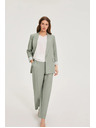 Moodo Sako s primesjo lana olivne barve Moodo