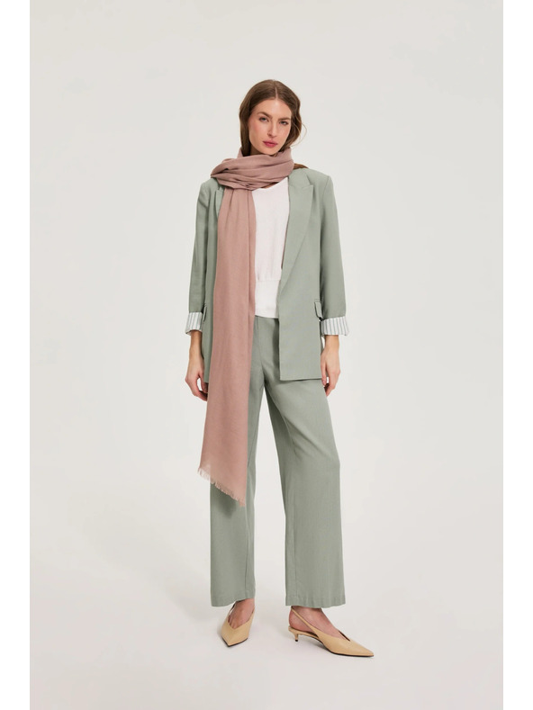 Moodo Sako s primesjo lana olivne barve Moodo