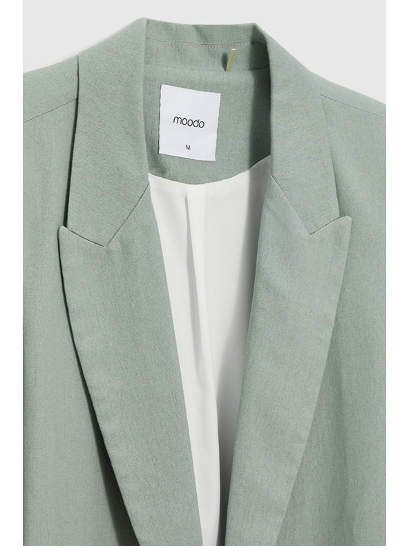 Moodo Sako s primesjo lana olivne barve Moodo