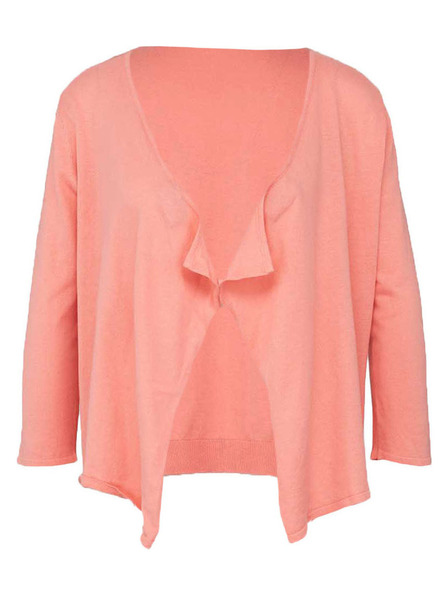 CAMAIEU Rožnat kratek kardigan CAMAIEU