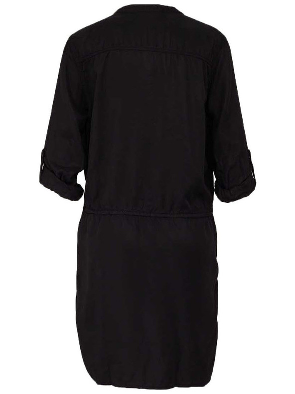 CAMAIEU Črne srajčne obleke z vezanjem