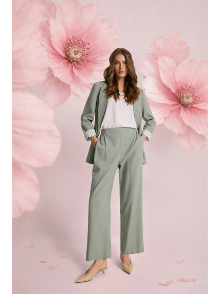 Moodo Sako s primesjo lana olivne barve Moodo