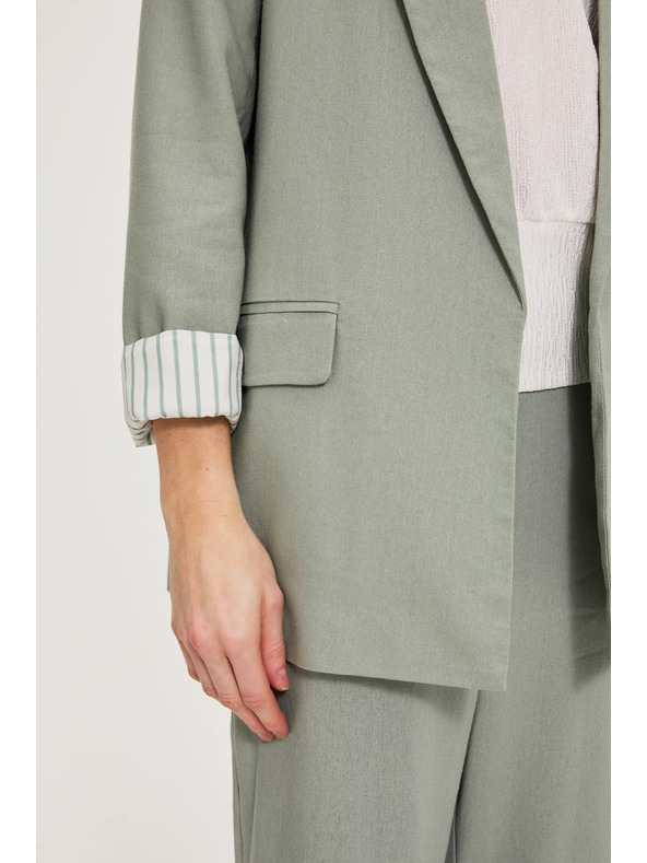 Moodo Sako s primesjo lana olivne barve Moodo