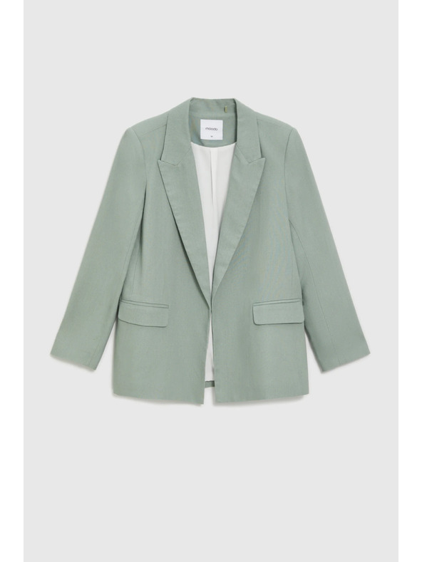 Moodo Sako s primesjo lana olivne barve Moodo