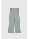 Moodo Hlače s primesjo lana olivne barve Moodo