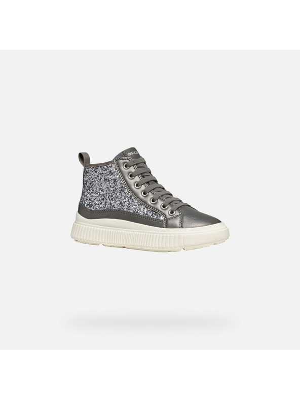 Geox Srebrna dekliška gležnjararska obutev Geox Laquinny Girl