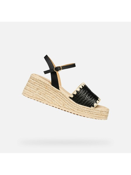 Geox Črni ženski sandali Geox Alemeria