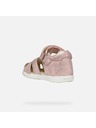 Geox Svetlo rožnate dekliške sandale za prve korake Geox Sandal Macchia
