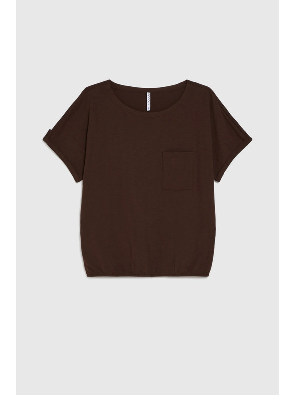 Moodo Bombažna srajca s žepom rjava Moodo