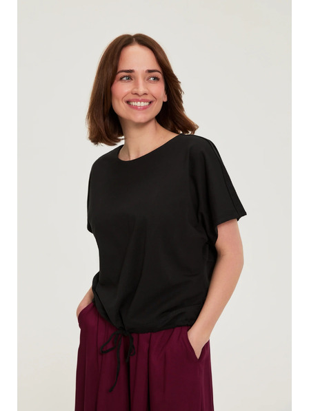 Moodo Majica z vezavanjem črna Moodo