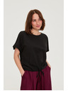 Moodo Majica z vezavanjem črna Moodo