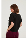 Moodo Majica z vezavanjem črna Moodo