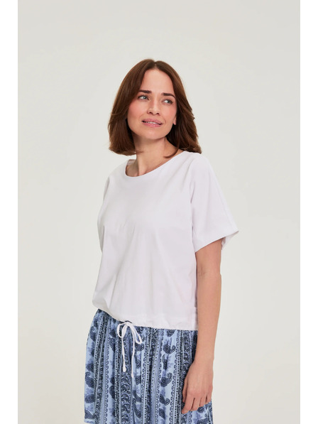 Moodo Majica z vezavanjem bela Moodo