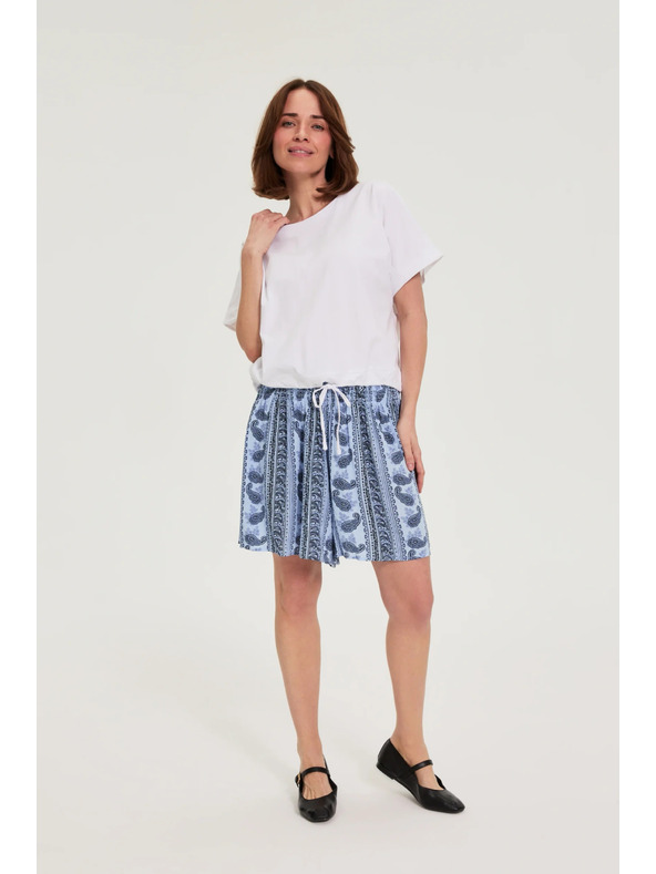 Moodo Majica z vezavanjem bela Moodo