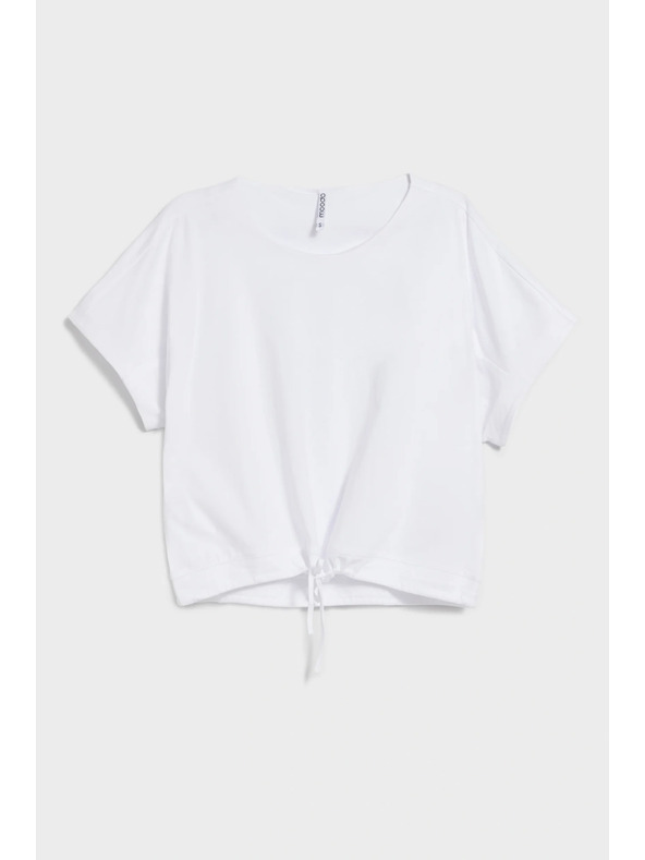 Moodo Majica z vezavanjem bela Moodo