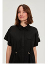 Moodo Črna srajca s vezavanjem Moodo