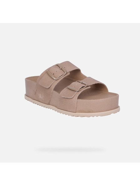 Geox Bež ženski sandali Geox Sandybett High