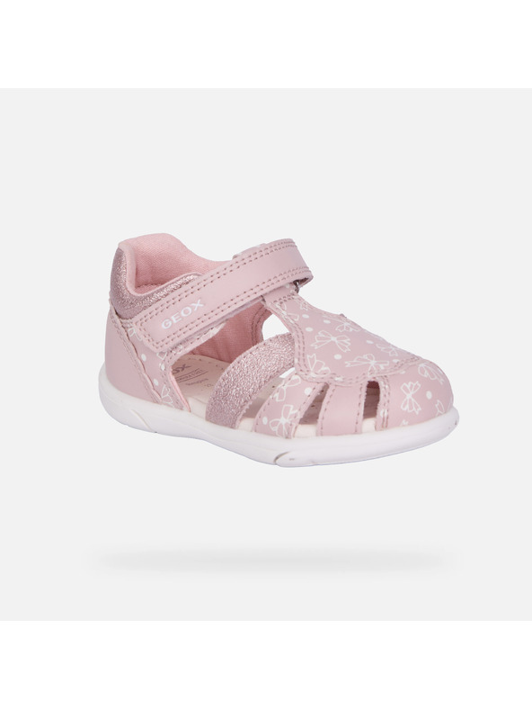 Geox Svetlo rožnati deklinski sandali za prve korake Geox Zapito