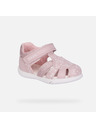 Geox Svetlo rožnati deklinski sandali za prve korake Geox Zapito