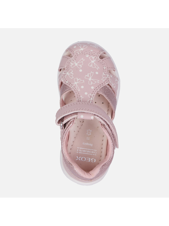 Geox Svetlo rožnati deklinski sandali za prve korake Geox Zapito