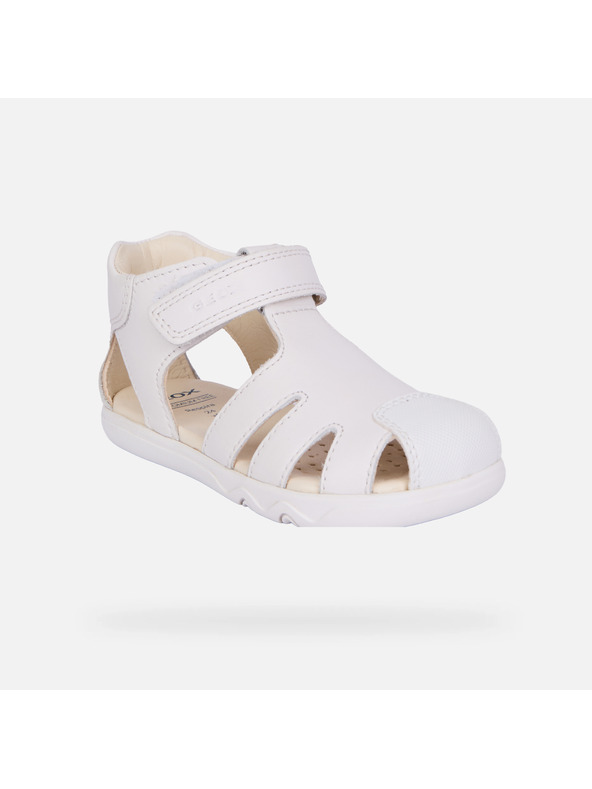 Geox Beli fantovski bosih sandali za prve korake Geox Steppieup